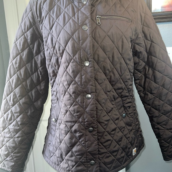 CARHARTT QUILTED WOMENS JACKET S BROWN - Picture 3 of 9